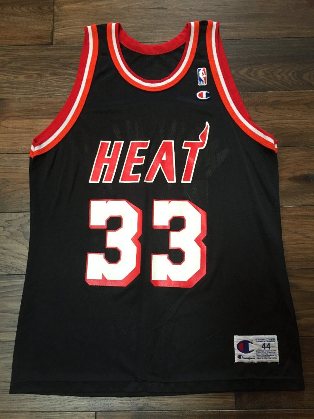 Alonzo Mourning Miami Heat Vintage Champion NBA Jersey 44 Large